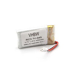 vhbw Li-Ion batterie 450mAh (3.7V) pour modèle réduit quadrirotor U841-1, U841-16, U843