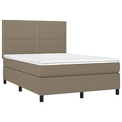 Avis Sommier à lattes,Cadre à lattes de lit et matelas et LED pour Adulte Taupe 140x200cm Tissu -MN26663