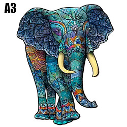 Universal (# A3 Elephant) Puzzle en bois Puzzle pour animaux Série de jeux éducatifs pour adultes et enfants Jouets 