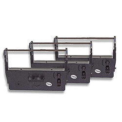 vhbw 3x rubans, bandes en nylon pour imprimante matricielle ADS Anker Data System Cash-Register-Printer ADS 34.1120 comme ERC-23, C43S015360, ERC-23B.