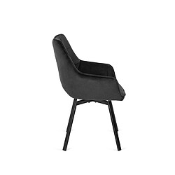 Avis Vivaldi Chaise Pivotant LUNA Noir Velours