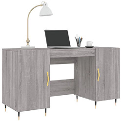 Avis Maison Chic Bureau,Table de travail pour chambre sonoma gris 140x50x75 cm bois d'ingénierie -GKD11093