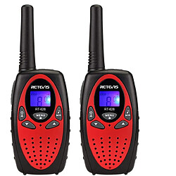 Retevis talkie walkie enfant 10 Canaux rouge noir 