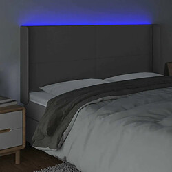 Acheter Maison Chic Tête de lit scandinave à LED,meuble de chambre Gris 183x16x118/128 cm Similicuir -MN66645