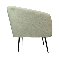 Avis Mes Fauteuil 77x68x83 cm en tissu bouclette blanc et métal