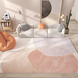 LUUCOZK SalonTapis et moquettes antidérapants pour décoration d'intérieur - Crème glacée tricolore-100x160cm 