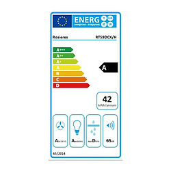 Avis Hotte décorative murale 90cm 65db 602m3/h inox - RTS9DCX/H - ROSIERES