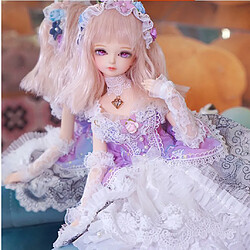 Avis Robe De Soirée Pourpre Avec Manches En Dentelle Et Collier Garland Pour Tenue De Poupée BJD / 1/4