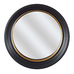 The Home Deco Factory Miroir convexe Diam. 40,5 cm - Noir et Doré