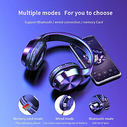 Acheter Universal T5 Casque Bluetooth sans fil V5.0 3D Stéréo Casque sans fil avec microphone Casque pliable Casque sans fil Casque