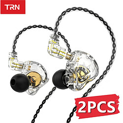 GUPBOO TRN MT1 écouteurs intra-auriculaires moniteur DJ IEM HIFI dynamique écouteurs intra-auriculaires sport antibruit câble micro TRN ST1 