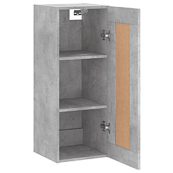 Acheter vidaXL Armoire murale gris béton 34,5x34x90 cm bois d'ingénierie