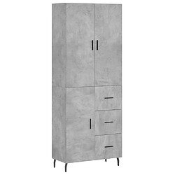 Maison Chic Buffet,Meuble de Rangement,commode pour salon,Cuisine Gris béton 69,5x34x180 cm Bois d'ingénierie -MN93570