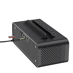 Wewoo Enceinte Bluetooth Haut-parleur sans fil Oneder V06 Smart Sound Boxréveil à écran LEDprise en charge mains libres et carte FM et TF et lecteur AUX et USB Noir pas cher