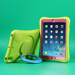 Coque en TPU cool shockproof avec rotation à 360 degrés vert/bleu pour votre Apple iPad 9.7-inch (2018)/(2017)