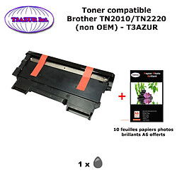 T3Azur Toner générique TN2220 pour Brother HL 2240 2240D 2250DN 2270DW MFC 7360N 7460DN 7860DW+10f A6 brillantes 