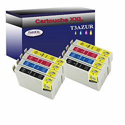 T3Azur 8x Epson T0711 -Compatible Lot de 8 Cartouches Compatibles pour Epson Stylus S20, S21 - T3AZUR