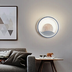 Stoex Applique Murale D'Intérieur À Led Lampe Murale Moderne Applique Murale Ronde Pour Salon, Chambre À Coucher, Couloir, Escaliers, Blanc Froid, Gris