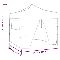 vidaXL Tente pliable verte 3 x 3 m avec 4 parois pas cher