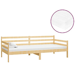 Maison Chic Lit de jour avec matelas, Lit de repos Lit d'invité pour Salon Chambre,Canapé-lit 90x200 cm Bois de pin massif -MN66738