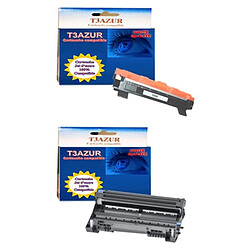 T3Azur TN1050/DR1050 - Toner+Tambour compatible Brother DCP-1510 / DCP 1510 / DCP-1512A / DCP 1512A