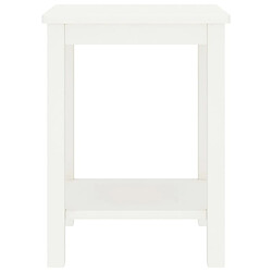 Maison Chic Table de chevet,Table de nuit,Table d'appoint pour salon Blanc 35x30x47 cm Bois de pin massif -MN66034