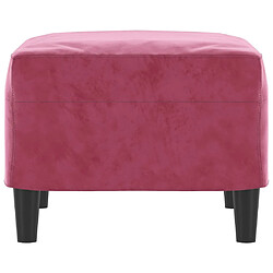 Avis vidaXL Repose-pied Rouge bordeaux 60x50x41 cm Velours