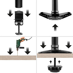 Avis Duronic DM-GR-02 Grommet pour support d'écran de la gamme DM45 / DM55 / DM65 - Fixation via perçage du bureau - Alternative à la pince de fixation