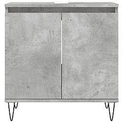 Acheter Maison Chic Armoire de bain,Meuble de rangement de salle de bain,Meuble haut gris béton 58x33x60 cm bois d'ingénierie -GKD897867