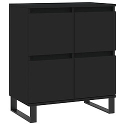 vidaXL Buffet Noir 60x35x70 cm Bois d'ingénierie