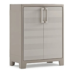 Keter Armoire basse GULLIVER - Beige Sable Keter Armoire de rangement basse Gulliver Beige et marron 100 cm