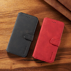 Avis Etui en PU style rétro rouge pour votre Samsung Galaxy S9