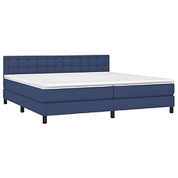 Avis Maison Chic Lit Adulte - Lit simple Lit à sommier tapissier avec matelas moelleux - Meuble de Chambre - Bleu 200x200 cm Tissu -MN53774