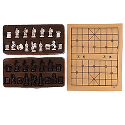 Jeu d'échecs chinois Echecs Vintage Pliant Echiquier Chinois Cadeau Collection Jouet Enfant