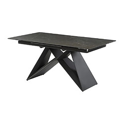 Acheter Vente-Unique Table à manger extensible LIBSY - 6 à 8 personnes - Céramique et Métal - Noir de Maison Céphy