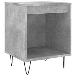 Maison Chic Table de chevet,Table de Nuit,Meuble de Rangement gris béton 40x35x50 cm bois d’ingénierie