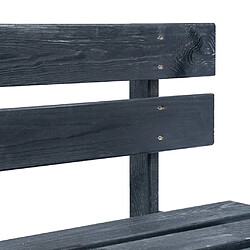 Avis Maison Chic Banc palette de jardin | Banc d'extérieur | Chaise Bois Noir -GKD79987