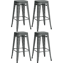 Non Lot de 4 tabourets de bar Fletcher 