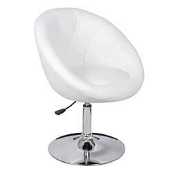 vidaXL Tabouret de bar Blanc Similicuir