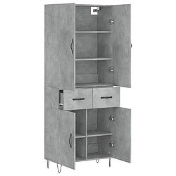 Acheter Maison Chic Buffet,Meuble de Rangement,commode pour salon,Cuisine Gris béton 69,5x34x180 cm Bois d'ingénierie -MN91293