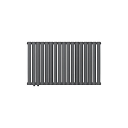 Radiateur à panneaux monocouche 600x1020 mm Anthracite ML-Design ML-Design Radiateur à Panneaux, Monocouche, 600 x 1020 mm, Anthracite, Raccord Latéral, Moderne, Radiateur Plat avec Tubes Ovales, Radiateur Horizontal pour Salle de Bain/Salon, Kit de Montage Inclus