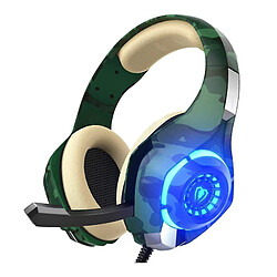 Universal Casque gaming avec micro pour Xbox One, PS4 et PC (vert) 