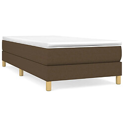 vidaXL Sommier à lattes de lit avec matelas Marron foncé 100x200 cm