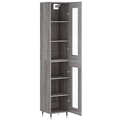 Acheter Maison Chic Buffet,Meuble de Rangement,commode pour salon,Cuisine Sonoma gris 34,5x34x180 cm Bois d'ingénierie -MN39438