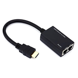 HDMI sur RJ45 CAT5e CAT6 UTP LAN Extendeur Ethernet 30 M Répéteur 1080p 3D