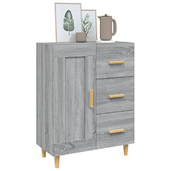 Avis vidaXL Buffet Sonoma gris 69,5x34x90 cm Bois d'ingénierie