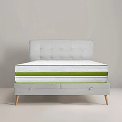 Visiodirect Matelas réversible SOUL, 140x200 cm, mémoire de forme, ferme, indépendance du couchage pas cher