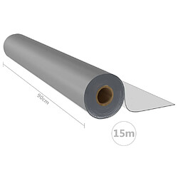 vidaXL Rouleau mat de protection de table 0,9x15 m 2 mm PVC pas cher