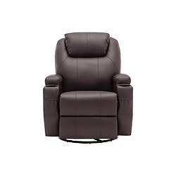 Acheter Vente-Unique Fauteuil massant SILVANO en simili - Marron