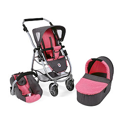 Bayer Chic 2000 Poussette pour poupées, 3 en 1 EMOTION - anthracite-rose